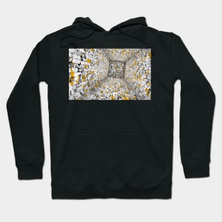 Yellow and white blocks background Hoodie